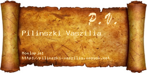 Pilinszki Vaszilia névjegykártya